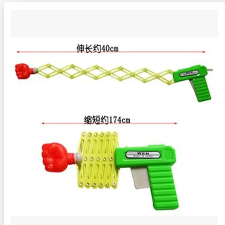Retractable Fist Shooter Trick Toy Gun Funny Child Prank Toys Kids