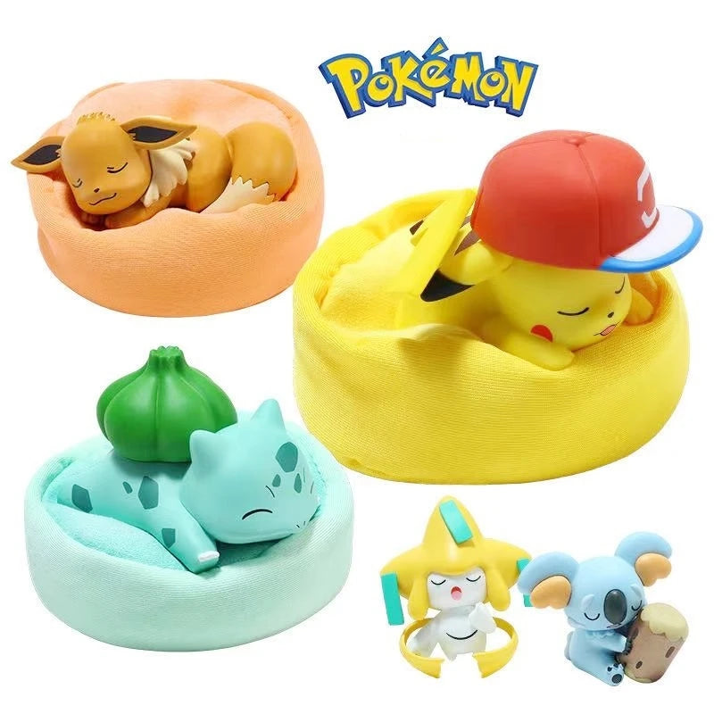 6 Pcs Anime Pokemon Model Kit Characters Figure Starry Dream Pikachu