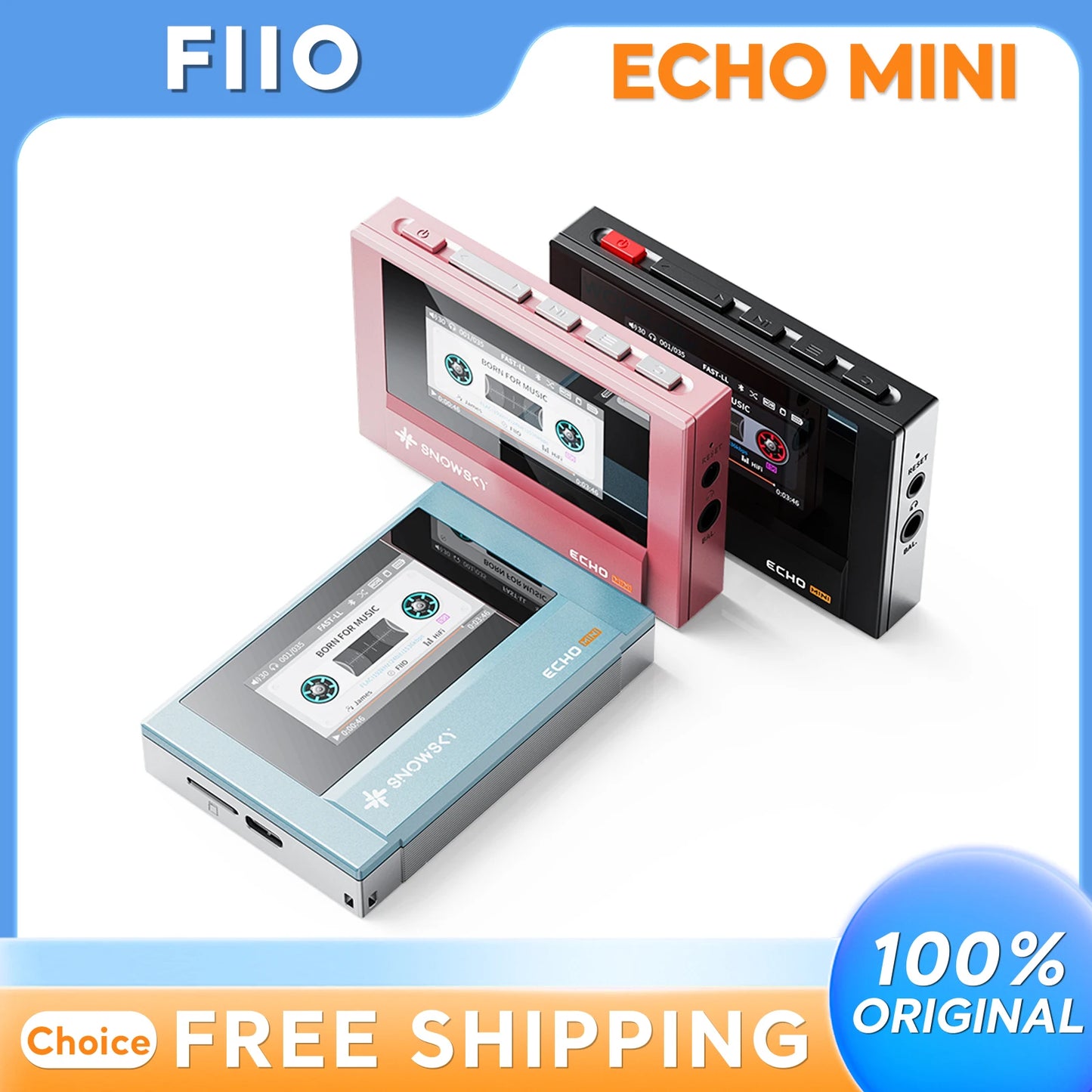 Fiio Snowsky Echo Mini Wireless Bluetooth MP3 Player 8GB Retro