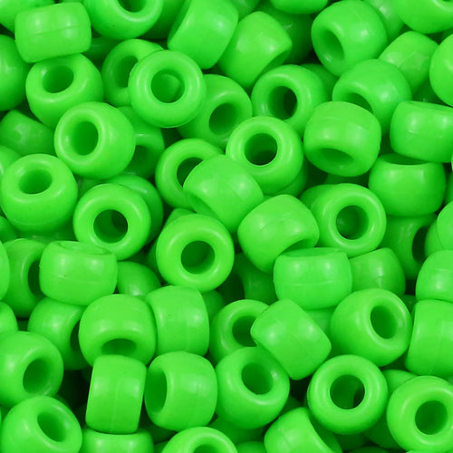 100/400pcs 6x9mm Solid Color Large Hole Pony Beads DIY Jewelry Making