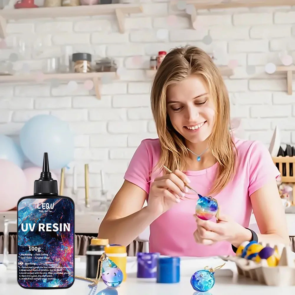 100g UV Resin Clear,Hard,Upgraded Crystal Clear Epoxy Resin Up