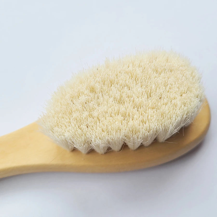 2pcs Baby Comb Set Baby Care Hair Brush Beech Soft Wool Wood Comb