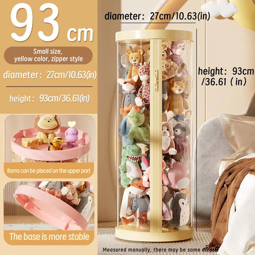 Transparent Doll Storage Box Plush Toy Organization Toy Storage Tube