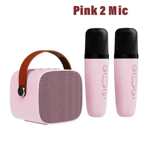 Portable Wireless Dual Microphones Karaoke Machine HomeKTV DSP System