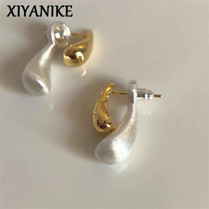 XIYANIKE French Waterdrop Ear Stud New Year Earrings For Women Girl