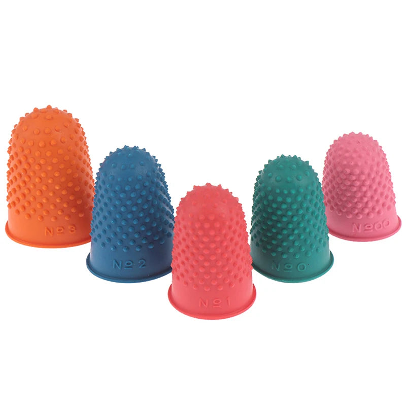 5Pcs Counting Cone Rubber Thimble Protector Sewing Quilter Finger Tip