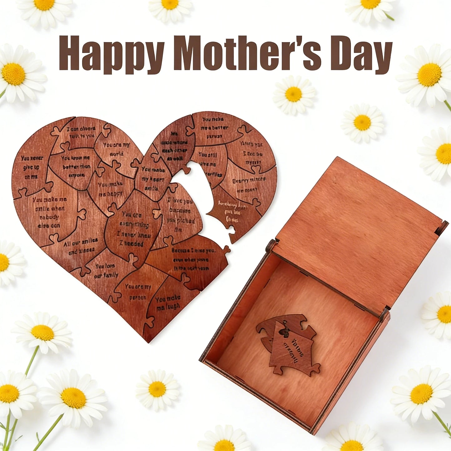 20 Reasons Why I Love You Puzzle Engraved Love Gift Home Decor