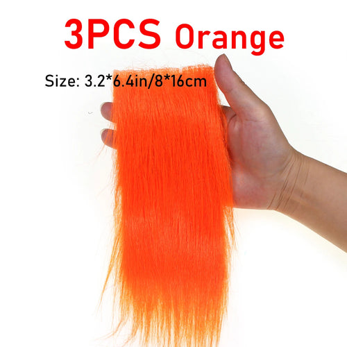 3PCS Fly Tying Artificial Synthetic Fluffy Fiber Long Hairy Craft Fur