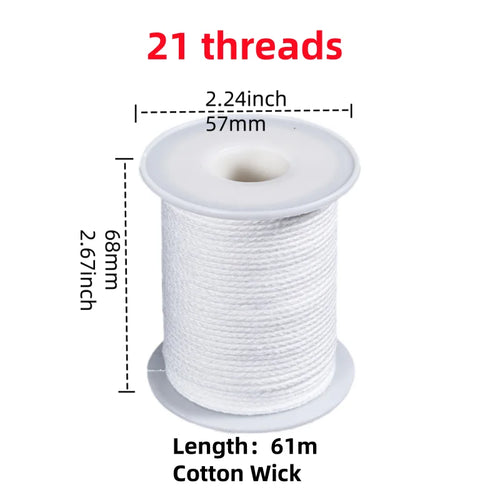 1 Roll Candle Cotton Wicks +100pcs Metal Candle Wick Sustainer Tabs
