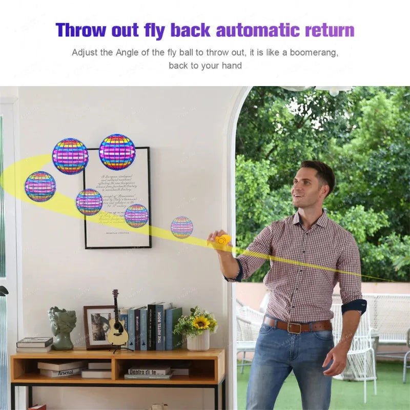 Flying Ball Boomerang Flyorb Magic With LED Lights Drone Hover Ball