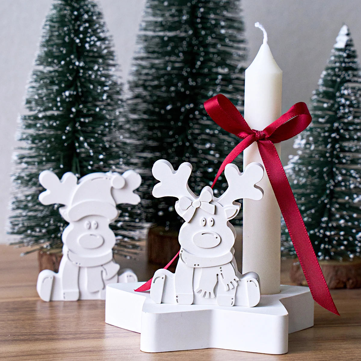 3D Reindeer Silicone Mold DIY Handmade Creative Christmas Ornament