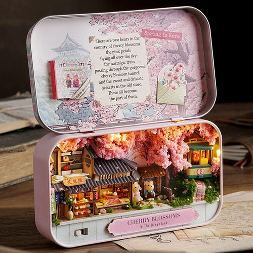 DIY Wood DollHouses Handmade Funny Box Theatre Miniature Box Cute Doll