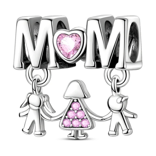 Charms Beads 925 Sterling Silver Tree of Life Peach Heart Sweet Love