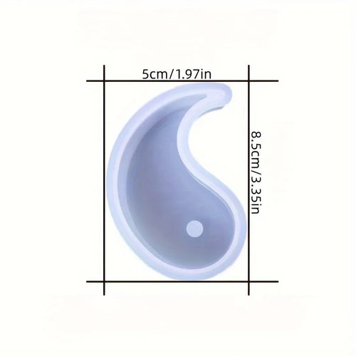 1pc Tai Chi Yin Yang Candle Silicone Molds - DIY Handmade Epoxy Resin