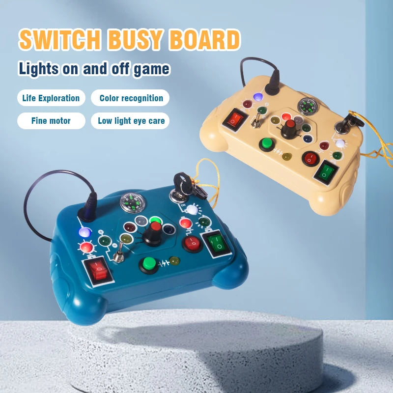 Children's Puzzle Busy Board Early Education Toys Buttons Switches