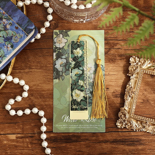 1pc Hollow Literary Flower Metal Bookmark Exquisite Painting Sunflower