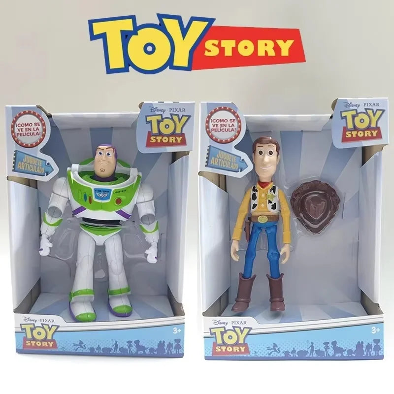 Woody Buzz Lightyear Cute Action Figures Pixar Toy Story Anime Cartoon