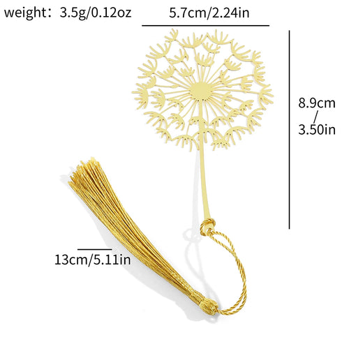 Chinese Style Handmade Book Mark Golden Rose Lotus Flower Bookmarks