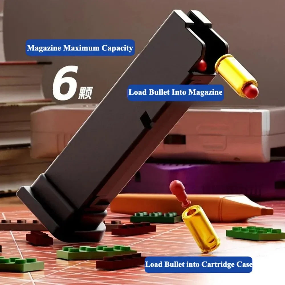 SIG17 Building Block Toy Gun Continuous Firing Blowback Soft Bullet