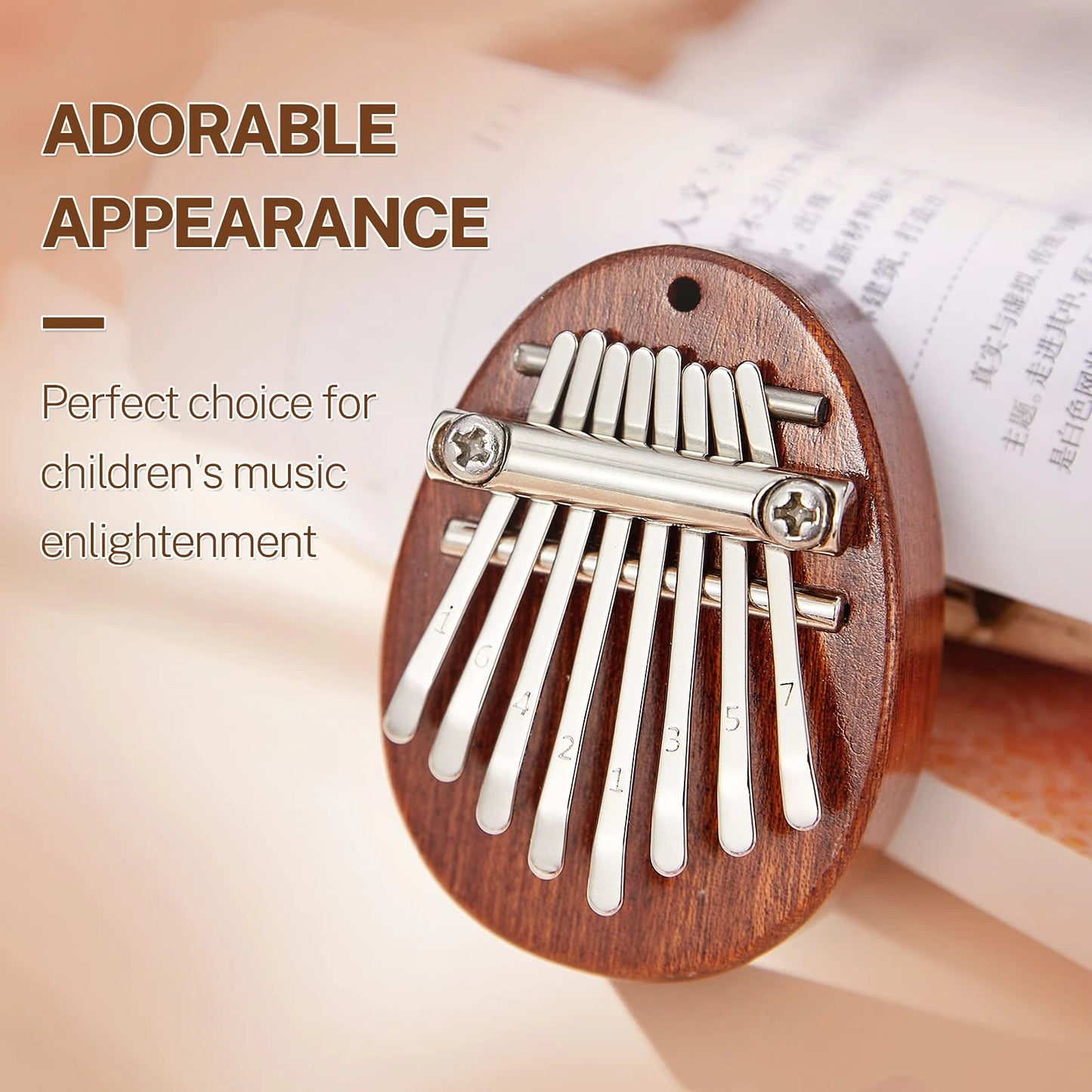 Mini Kalimba 8 Key Thumb Piano 1 Pack Water Drop Style Cute Instrument