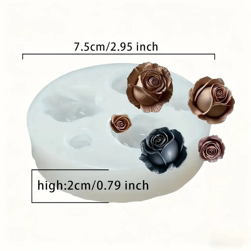 3DElegant Floral Silicone Mold，Layered Peony Flower Design - Irregular
