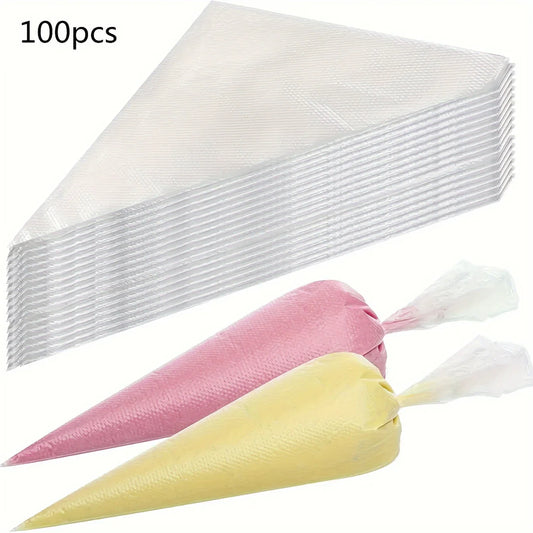 100PCS Disposable Pastry Bags, Extra Strong&Leak-Proof Piping Bags for