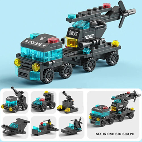 6in1 NEW Special Police Tow Trucks Airplanes Car Mini Loader Classic