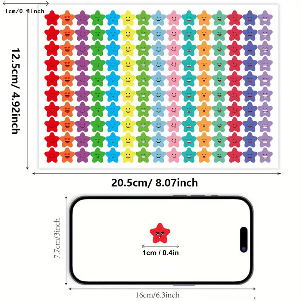 450-3000 Sheet Happy Face Stars Reward Sign Stickers Pack DIY