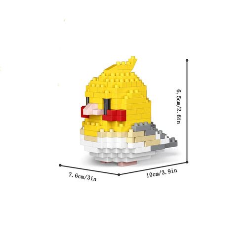 Parrot and Little Bird Building Blocks Toy:Adorable Design,, Visually