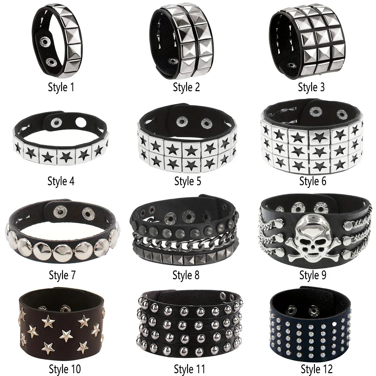 Fashion Gothic Punk Retro Multi Chain Street Dance Bracelet For