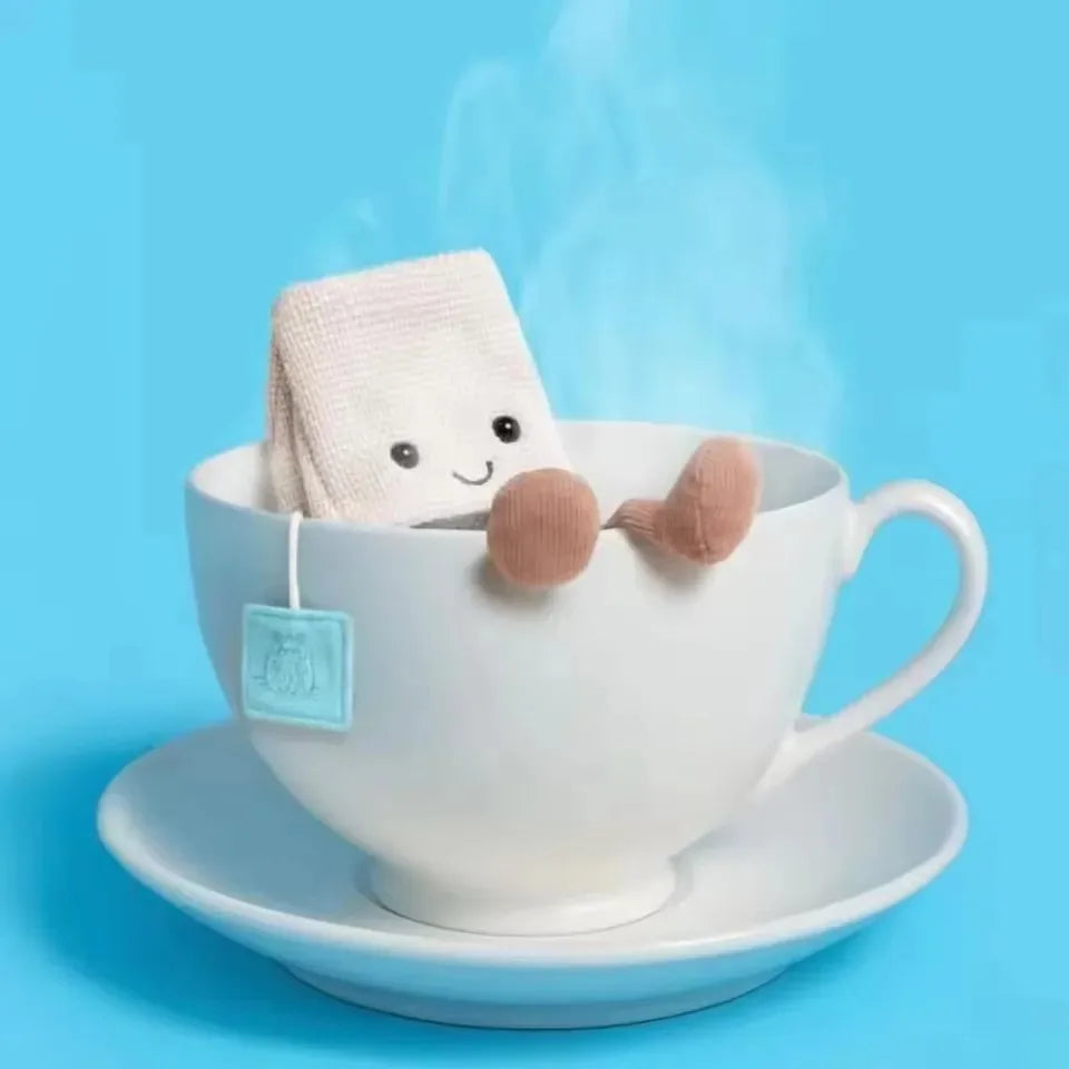 Limited Edition Tea Bag Cartoon Doll Cat Dog Interactive Toy Birthday