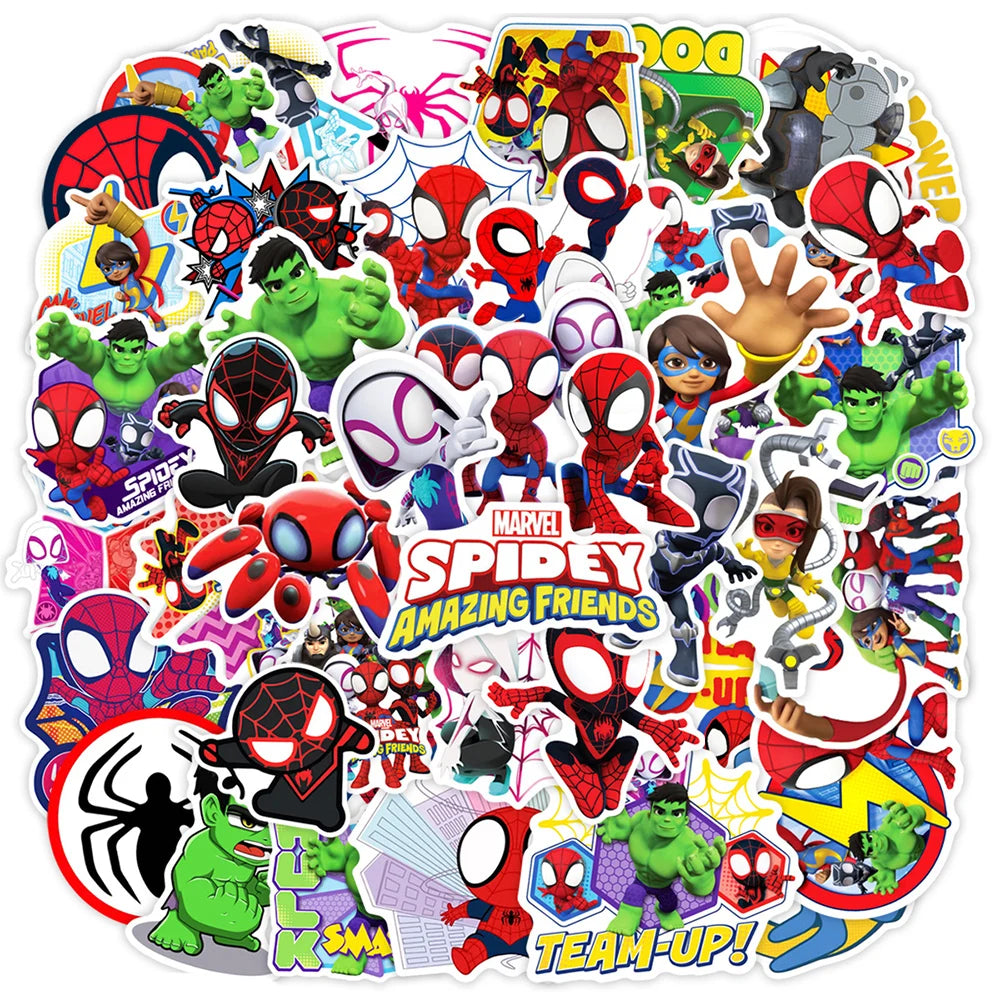10/30/50PCS Disney Spider Man Amazing Friends Sticker DIY Guitar