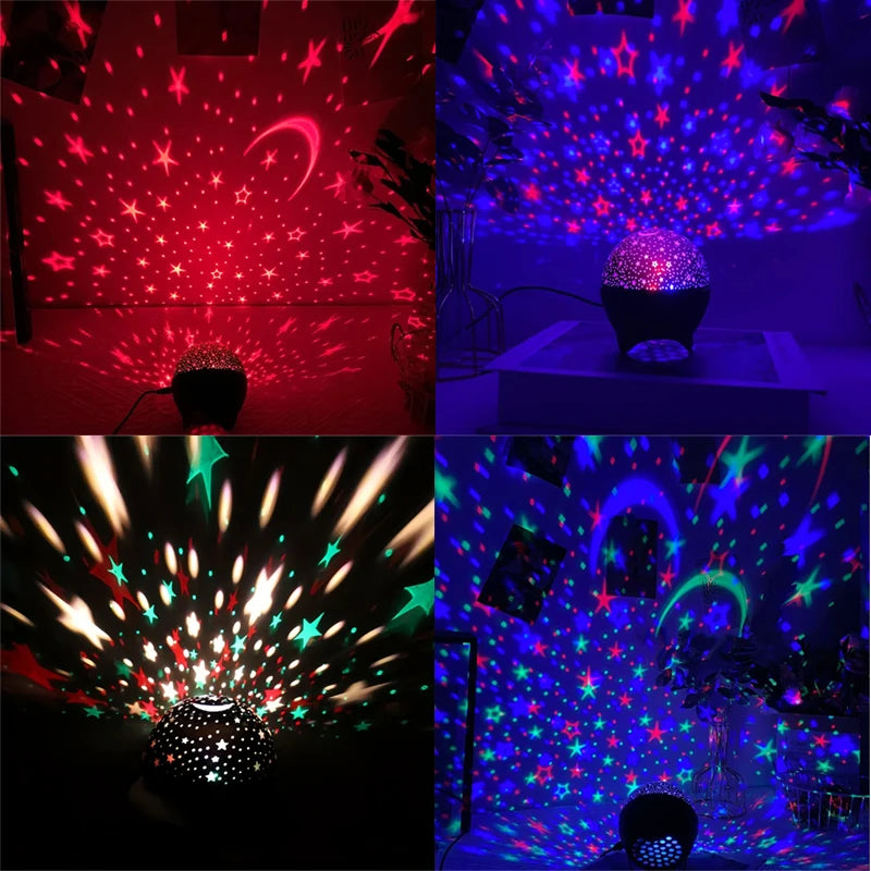 RGB Night Lights LED Projector Light Starry Moon Galaxy Projection