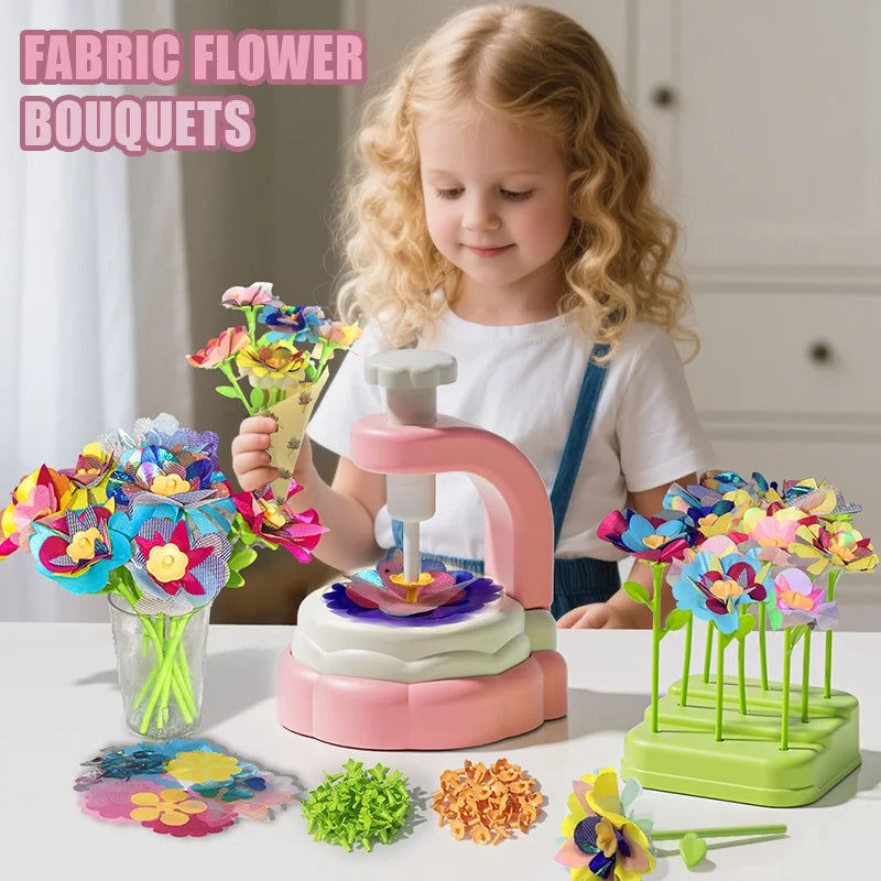 Fabric Flower Bouquets Toys DIY Craft Kits Toys for Kids Handmade