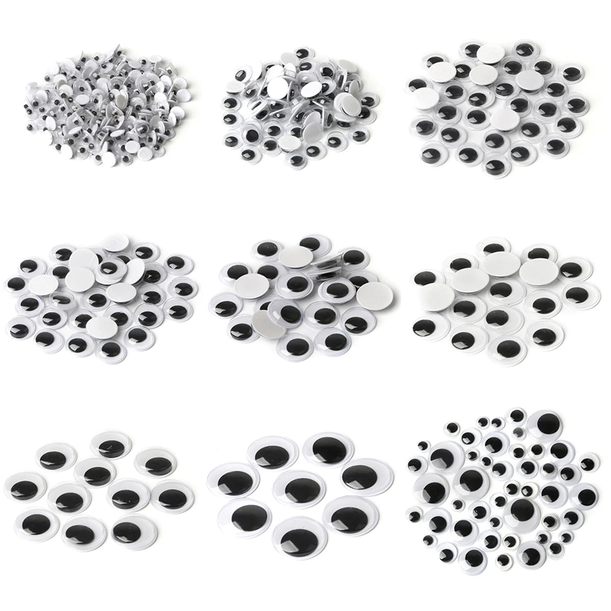 100pcs/200/550pcs Self-adhesive Googly Wiggle Eyes for DIY