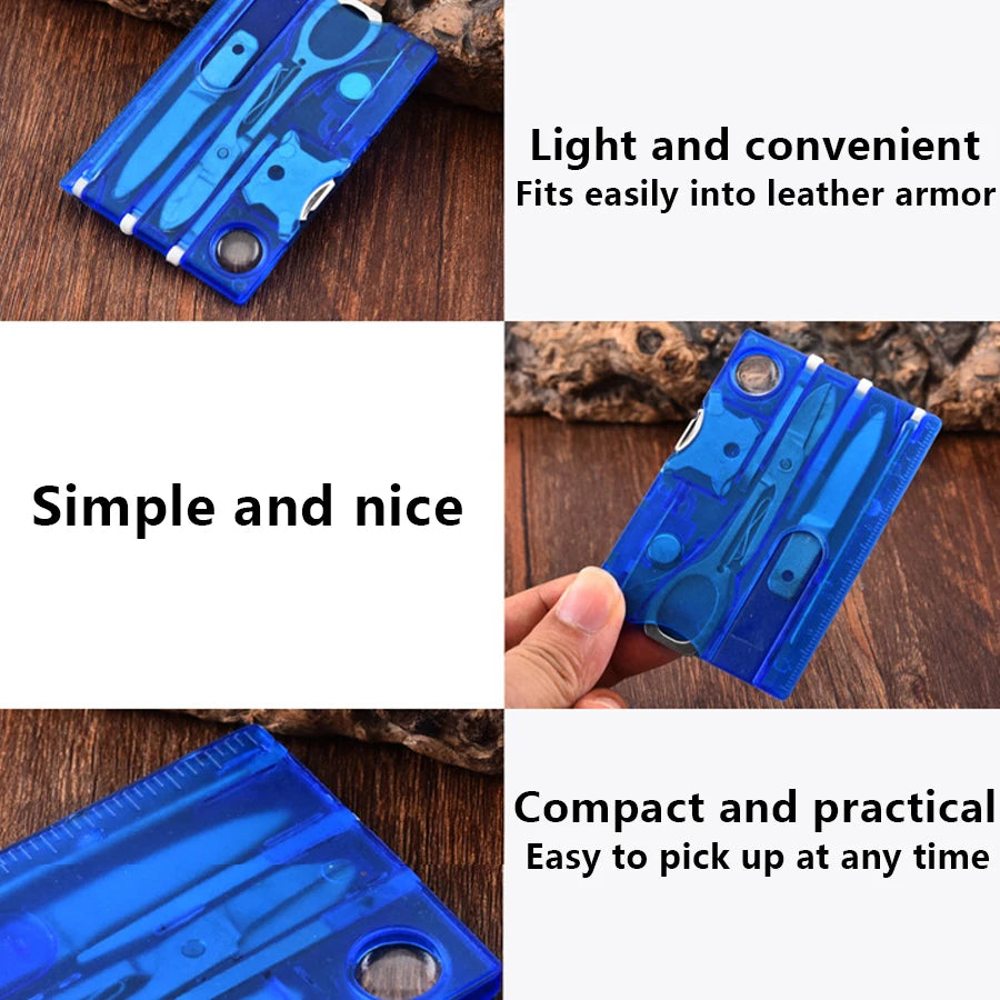 Ultra Thin Pocket Multi Tool 12 In 1 Credit Card Size Outdoor Camping