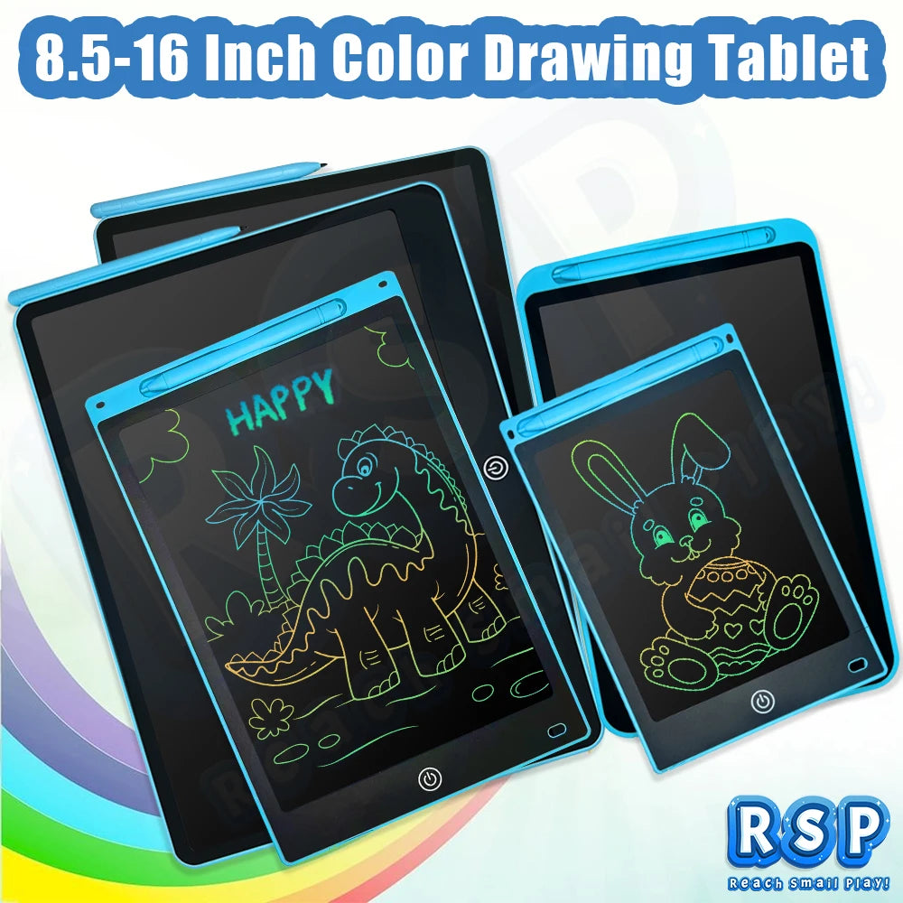 16/12/10.5/8.5Inch LCD Writing Tablet Color Drawing Board Doodle
