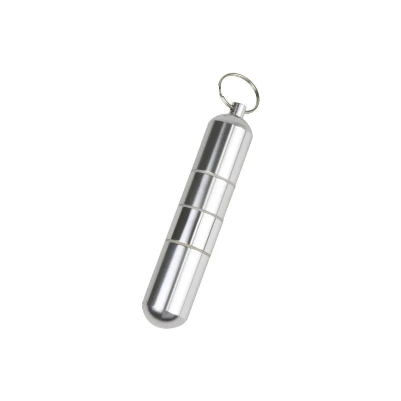 Silver Aluminum Waterproof Cigarette Box Multi-Purpose Pill Toothpick