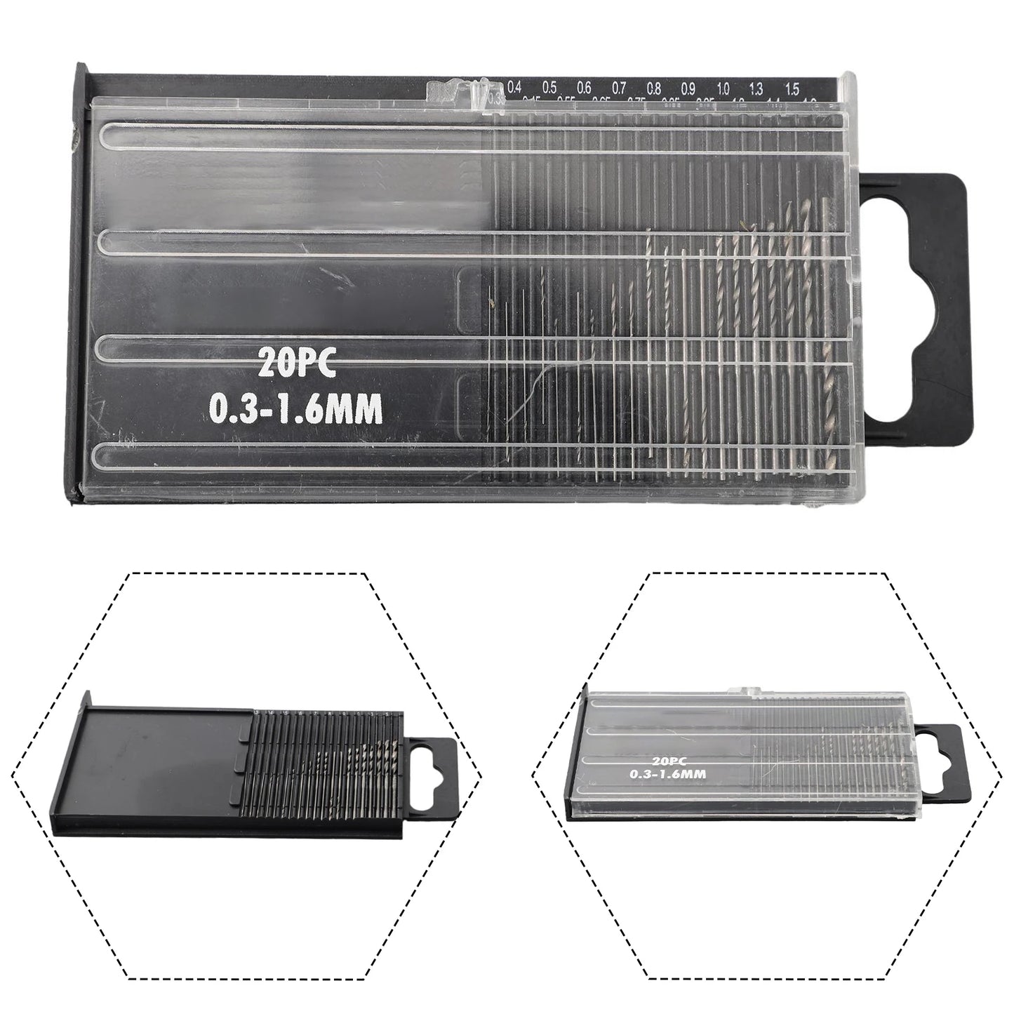 20Pcs Drill Bits For Precision Crafts Jewellery Watch Repair Model