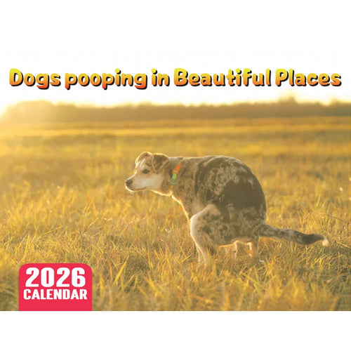 2026 Pooping Dog Calendar-Year Monthly Planner & Agenda Schedule