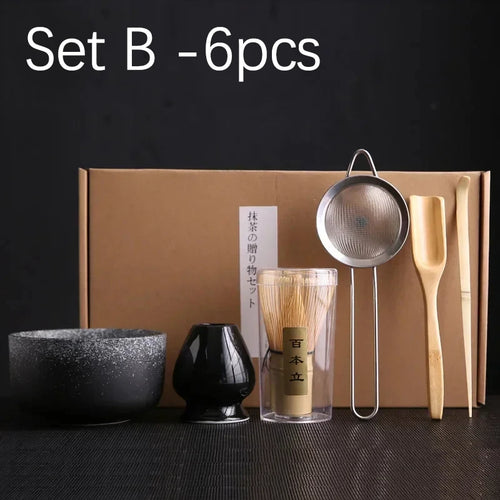 4/6/7PCS Japanese Matcha Blender Set with Bamboo Whisk Matcha Brush