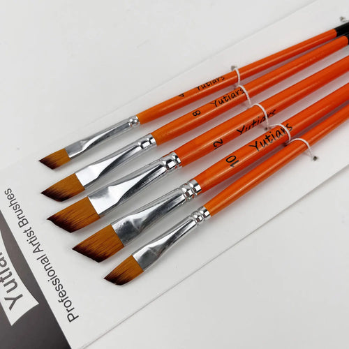 Yutiars Professional Artist Paint Brush Set - 6/24 PCS, Nylon Bristles