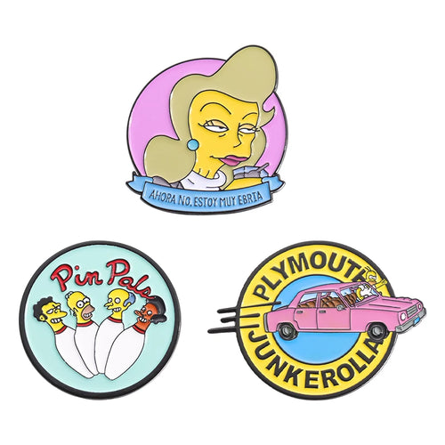 2-9pcs/set Cartoon Characters Collection Enamel Pins Cool Cute Anime