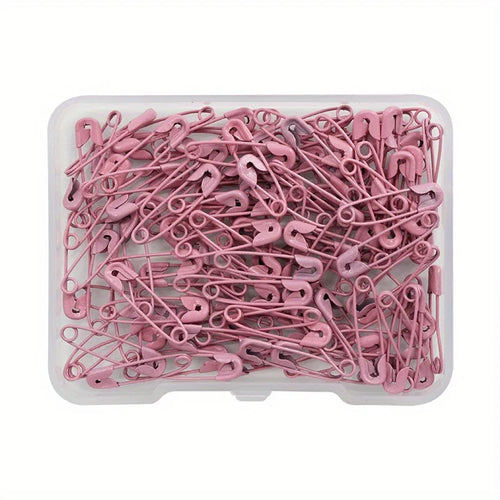 120Pcs Safety Pins Colored Metal Safety Pins with Storage Box Small