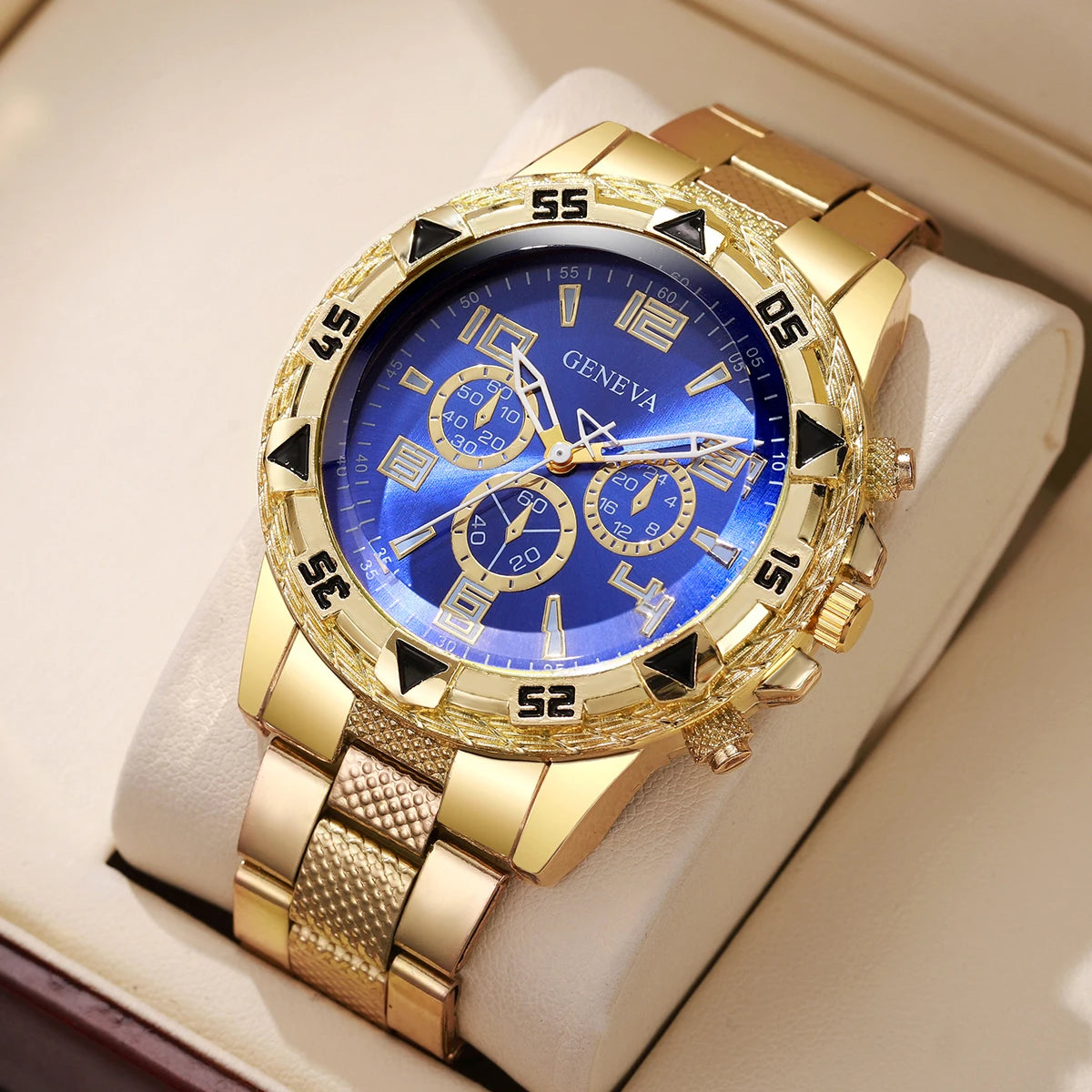 1/4PCS Luxury Big Dial Men Business Watch Fashion Mens Quartz Watches