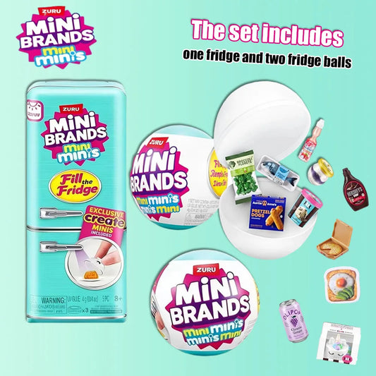 ZURU Original Fill The Fridge Mini Refrigerator Set Mini Brands Ball