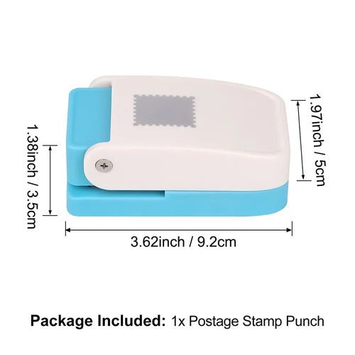 1x0.8inch Rectangle Postage Stamp Punch Lever Action Craft Punch for