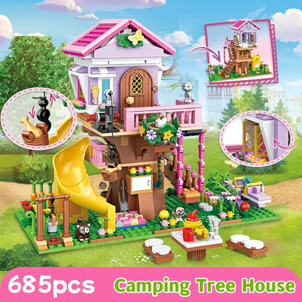 Creative Girls Friends Friendship House Building Blocks Summer