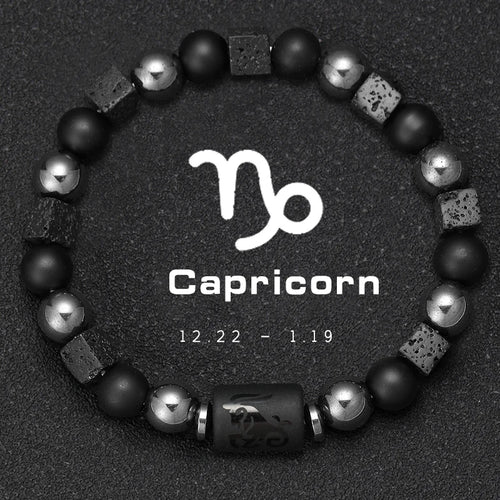 12 Constellation Zodiac Bracele Signs Beads Couples Bracelet Square