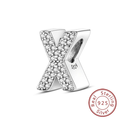 Charms Fit Original Bracelet A-Z Alphabet Charms Beads 925 Sterling